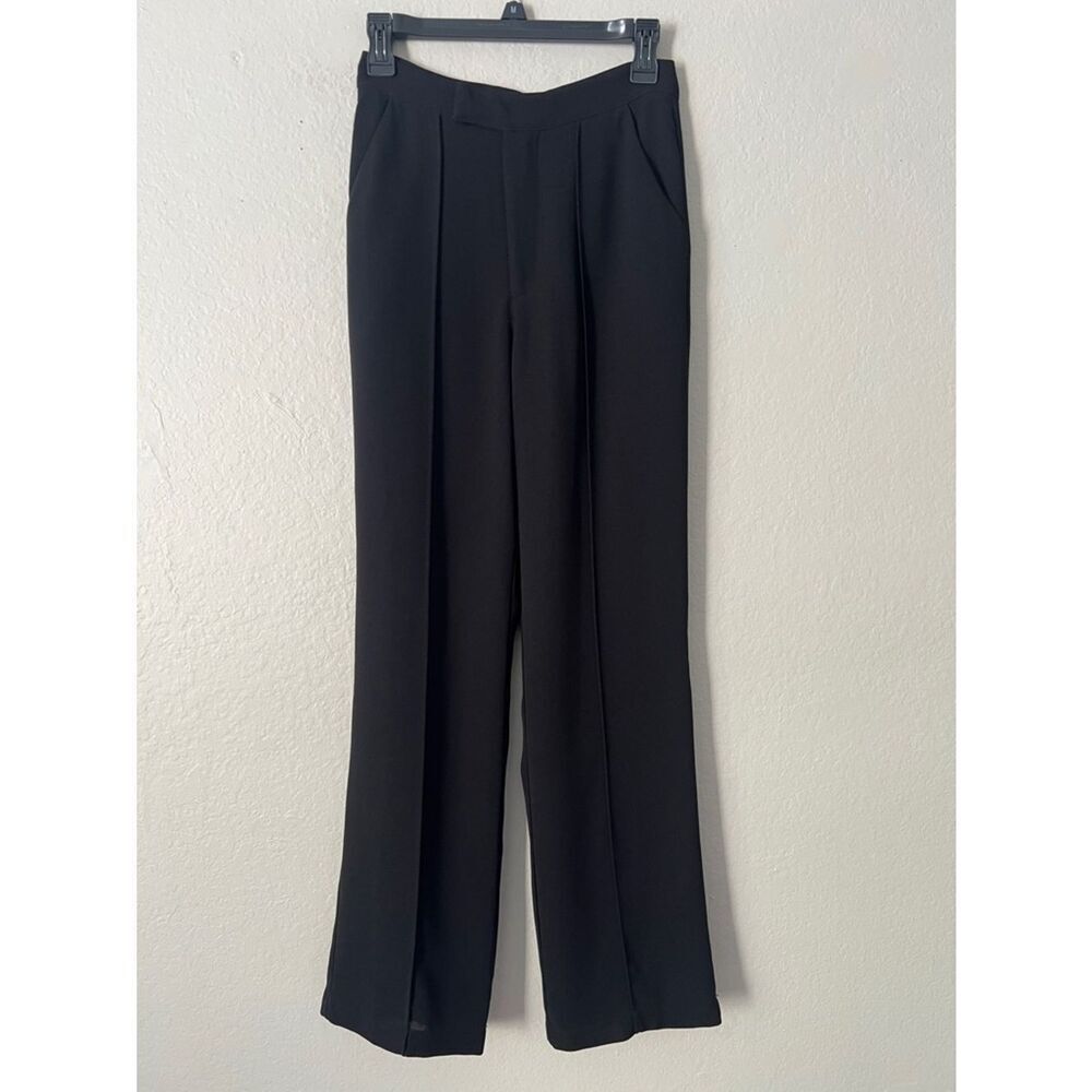 Like New! GREYLIN Black Pleated Straight Leg Lined Trousers in Size XS - Picture 1 of 14